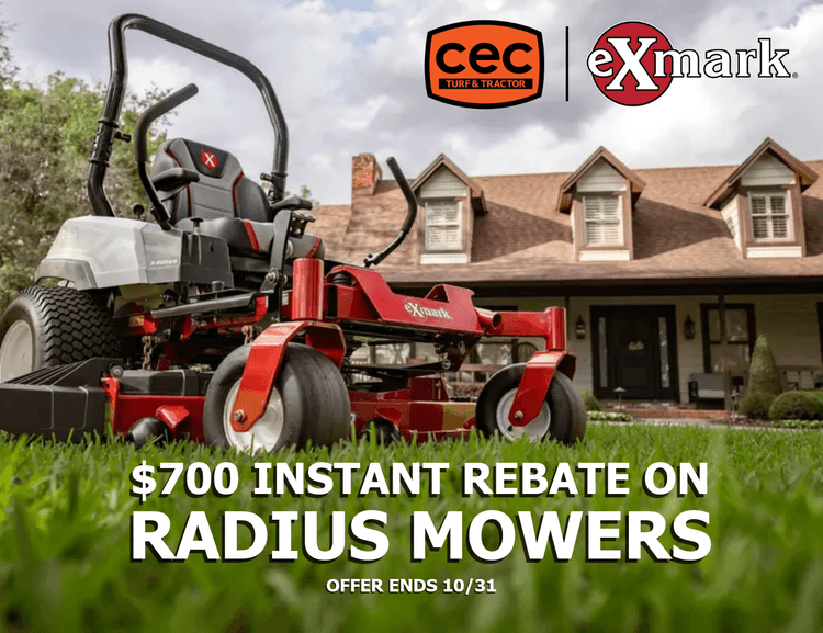 $700 Instant Rebate on Exmark Radius Mowers