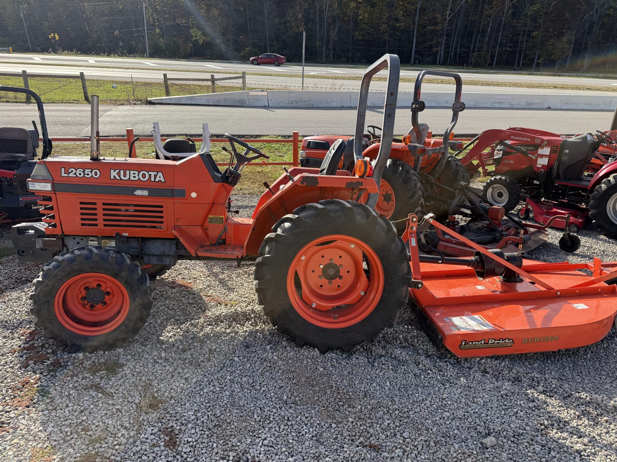 Kubota L2650 with Land Pride RCR1260 Rotary Cutter