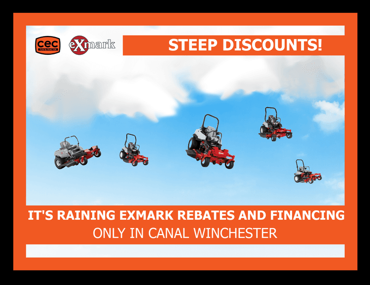 Exmark Specialized Financing and Instant Rebates!